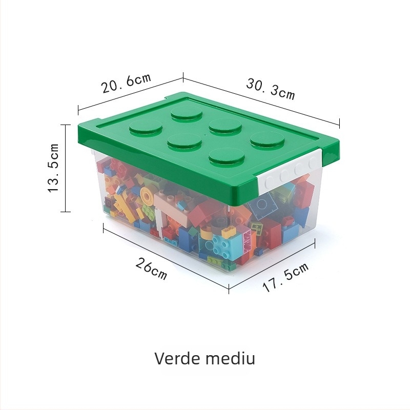 Cutie de depozitare din plastic PP cu capac, model PZS-0828, capacitate 30, rezistentă la praf, pentru jucării, telecomenzi și reviste