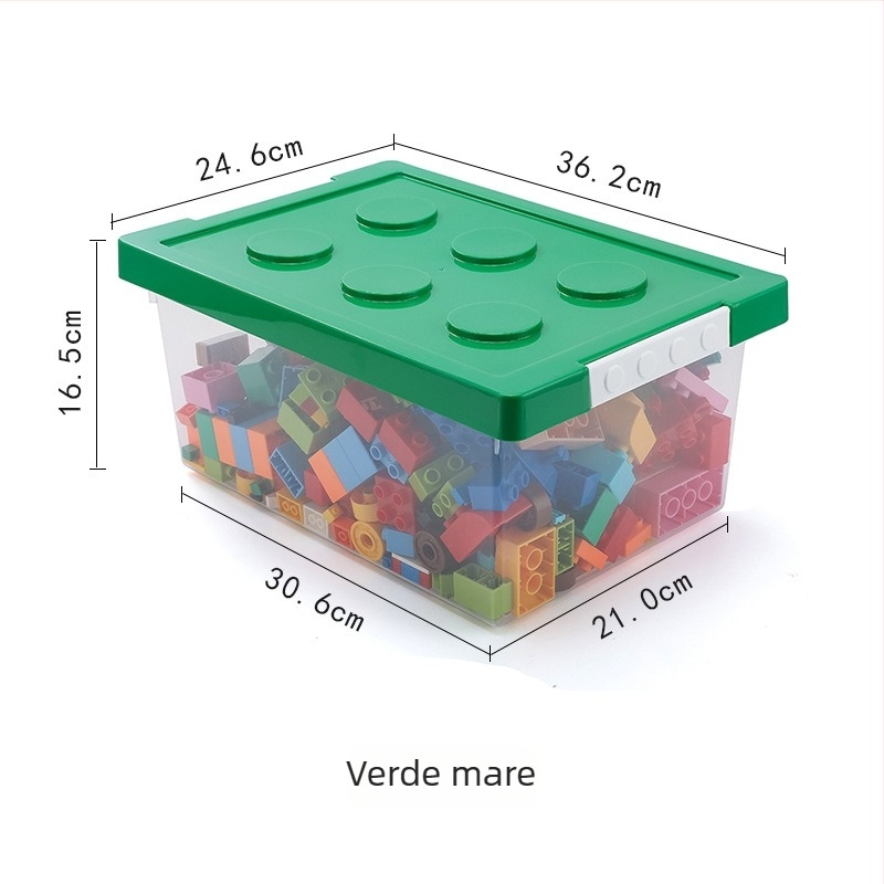 Cutie de depozitare din plastic PP cu capac, model PZS-0828, capacitate 30, rezistentă la praf, pentru jucării, telecomenzi și reviste