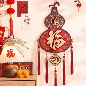 Ornament suspendat pentru ușă – Anul Calului 2026, Festivalul Primăverii, Feixunfei pluș din catifea, FXF217211