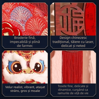 Ornament suspendat pentru ușă – Anul Calului 2026, Festivalul Primăverii, Feixunfei pluș din catifea, FXF217211