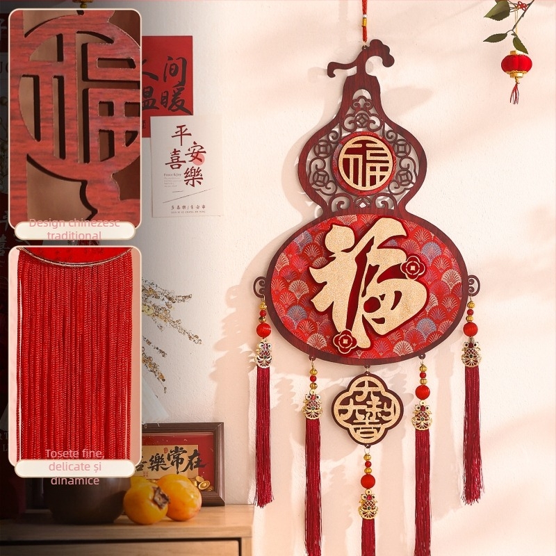 Ornament suspendat pentru ușă – Anul Calului 2026, Festivalul Primăverii, Feixunfei pluș din catifea, FXF217211