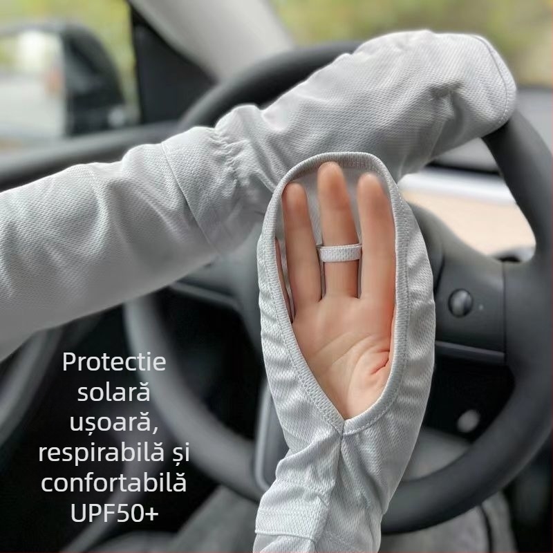 Manșete Ice Silk pentru protecția solară, femei, vară, conducere, croială lejeră, compoziția principală 21–30%