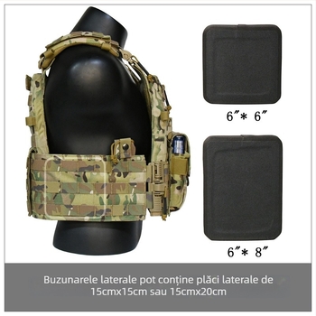 Vesta camuflaj - impermeabilă, nailon 1000D, model camuflaj, unisex adulți, potrivită pentru toate sezoanele