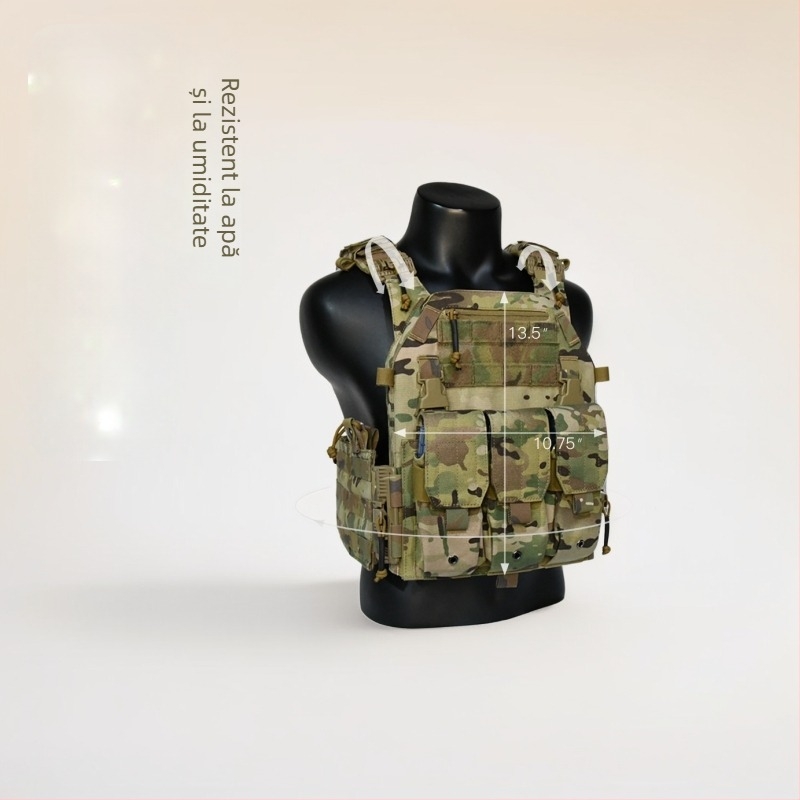 Vesta camuflaj - impermeabilă, nailon 1000D, model camuflaj, unisex adulți, potrivită pentru toate sezoanele