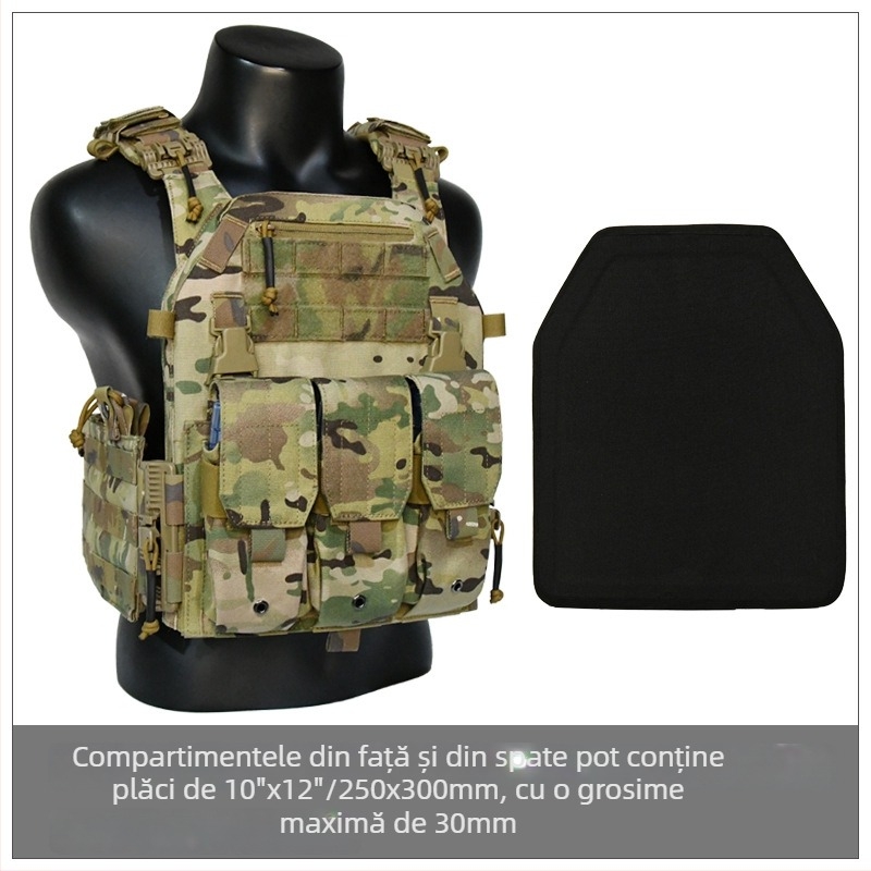 Vesta camuflaj - impermeabilă, nailon 1000D, model camuflaj, unisex adulți, potrivită pentru toate sezoanele
