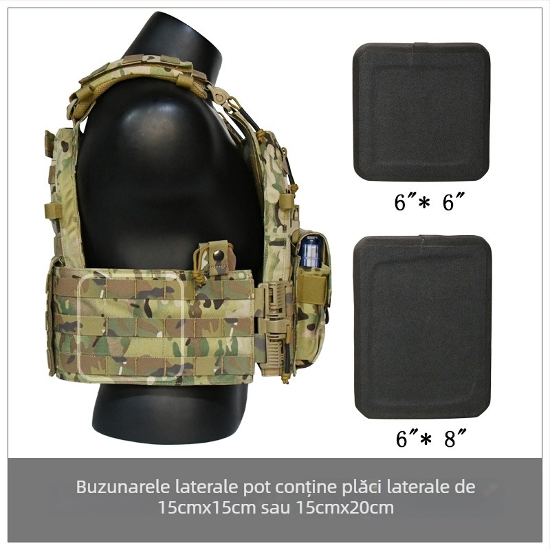 Vesta camuflaj - impermeabilă, nailon 1000D, model camuflaj, unisex adulți, potrivită pentru toate sezoanele