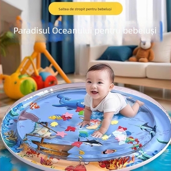 Covor de apă pentru sugari — saltea gonflabilă din PVC, jucărie senzorială în stil Montessori, educație timpurie, protecție anti-cadere