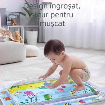Covor de apă pentru sugari — saltea gonflabilă din PVC, jucărie senzorială în stil Montessori, educație timpurie, protecție anti-cadere