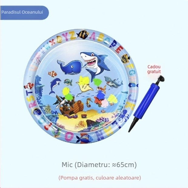 Covor de apă pentru sugari — saltea gonflabilă din PVC, jucărie senzorială în stil Montessori, educație timpurie, protecție anti-cadere