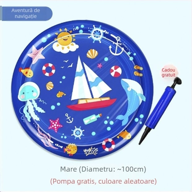 Covor de apă pentru sugari — saltea gonflabilă din PVC, jucărie senzorială în stil Montessori, educație timpurie, protecție anti-cadere