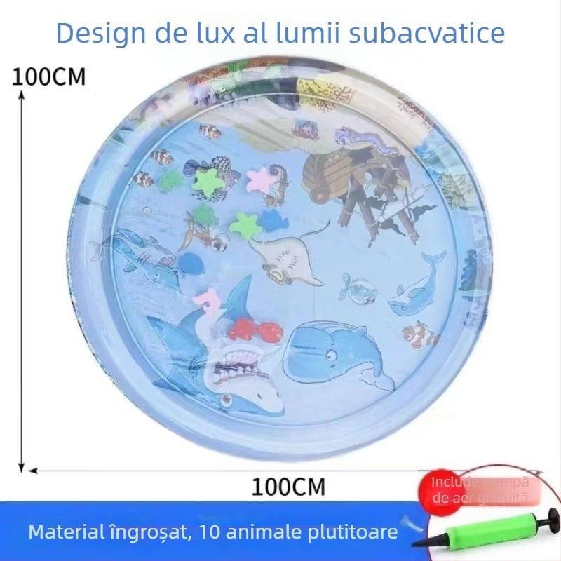 Covor de apă pentru sugari — saltea gonflabilă din PVC, jucărie senzorială în stil Montessori, educație timpurie, protecție anti-cadere