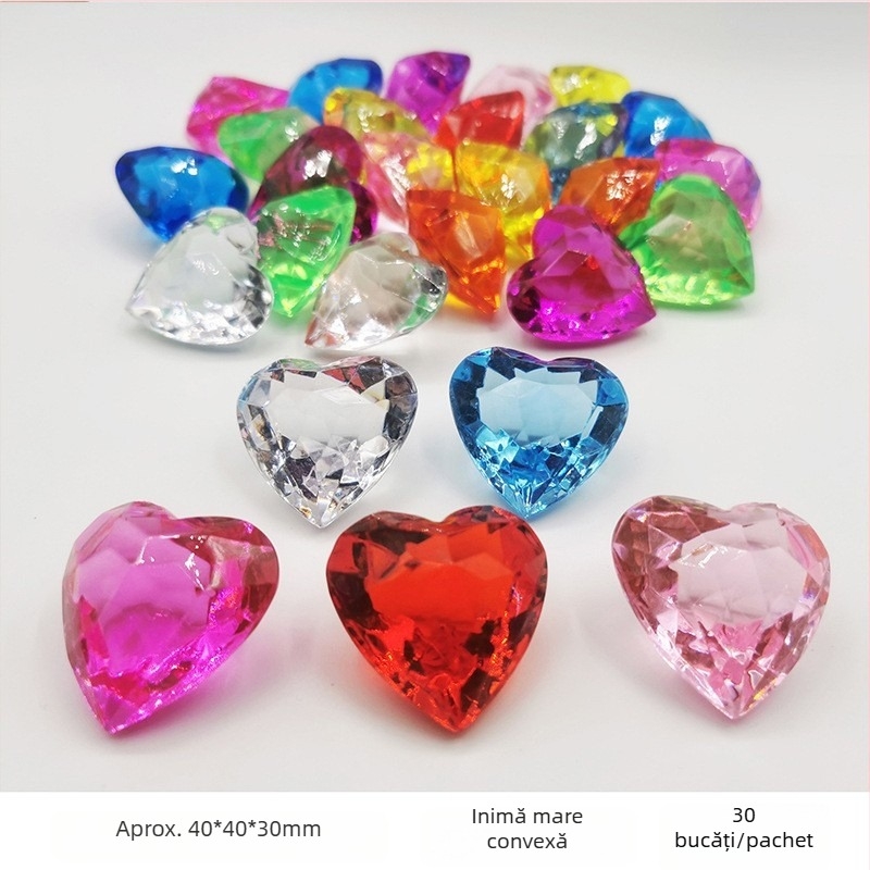 Margele libere din plastic/rezină, turnare sub presiune, model inimă mare, stil dulce, brand Smart buckle