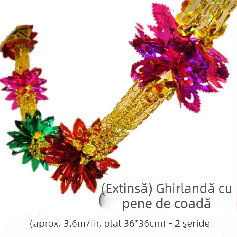 Ghirlandă din panglică pentru decorarea sălilor – potrivită pentru grădinițe, deschideri și aniversări ale magazinelor; Brand: Unique; Material: panglică; Categorie: accesorii de amenajare a sălii