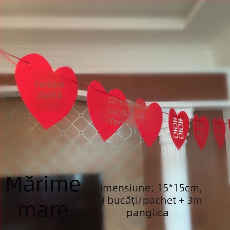 Ghirlandă din panglică pentru decorarea sălilor – potrivită pentru grădinițe, deschideri și aniversări ale magazinelor; Brand: Unique; Material: panglică; Categorie: accesorii de amenajare a sălii