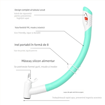 Set de snorkel pentru copii cu mască din silicon, cadru mare și conductă de respirație — ZMZDIVE