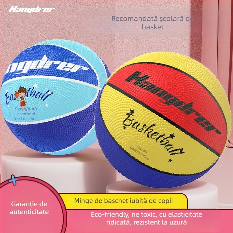 Baschet din cauciuc pentru antrenament, ediție pentru copii, cu imprimare a logo-ului și personalizare disponibilă, potrivit pentru antrenamente și competiții școlare