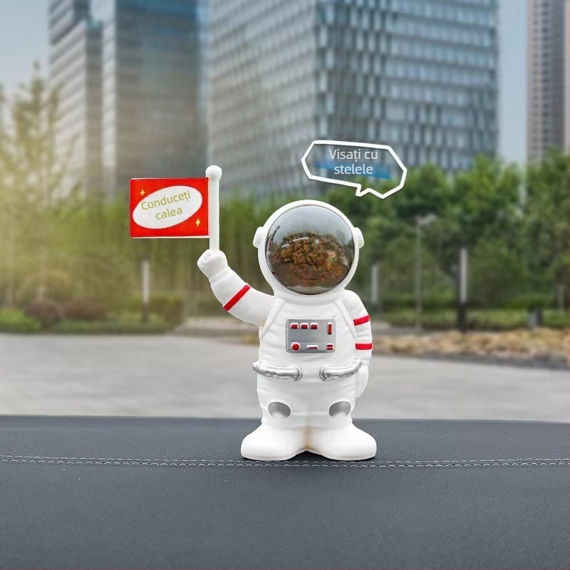 Ornament auto cu astronaut – Plastic, stil tradițional Chinezesc, decorare, fără personalizare