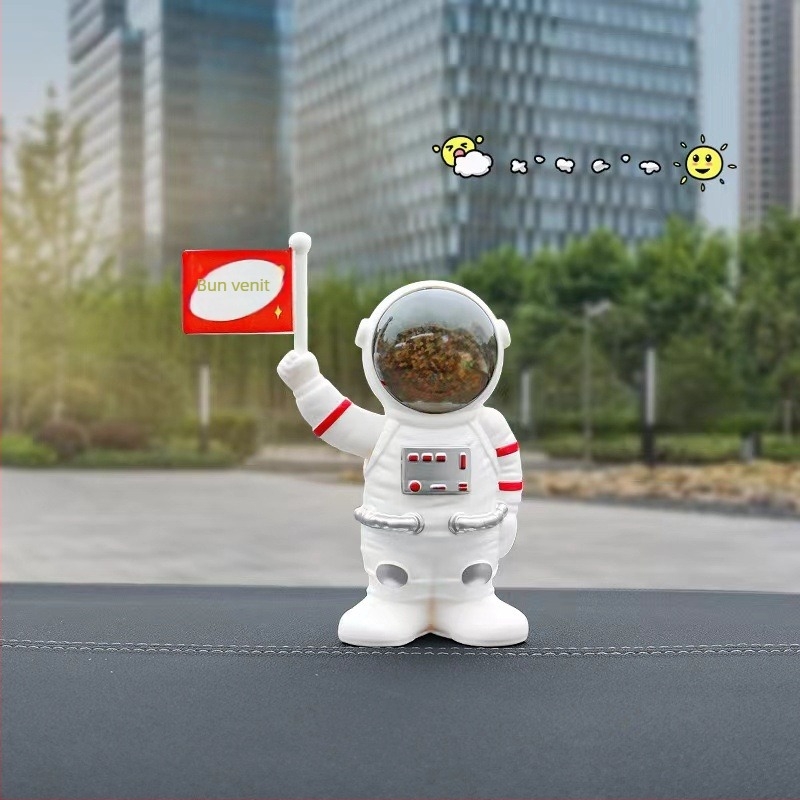 Ornament auto cu astronaut – Plastic, stil tradițional Chinezesc, decorare, fără personalizare