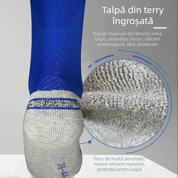 OXP șosete de fotbal pentru adulți – lungi până la genunchi, talpă terry, anti-alunecare, Model 929