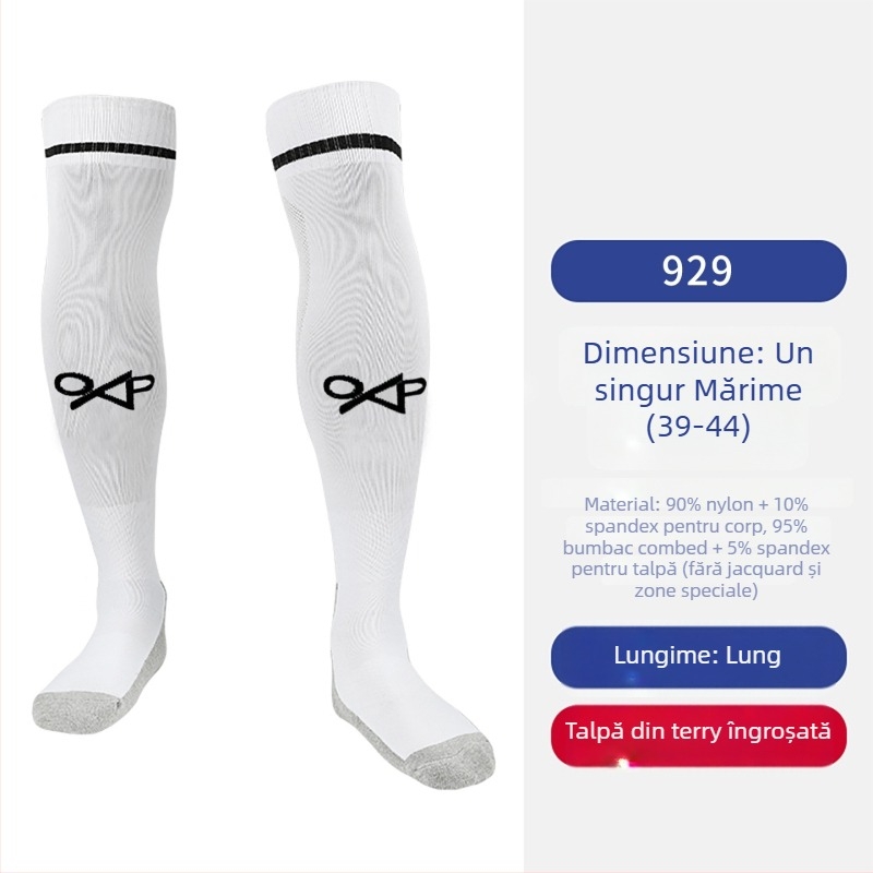 OXP șosete de fotbal pentru adulți – lungi până la genunchi, talpă terry, anti-alunecare, Model 929