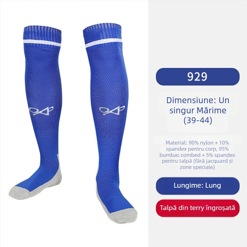 OXP șosete de fotbal pentru adulți – lungi până la genunchi, talpă terry, anti-alunecare, Model 929
