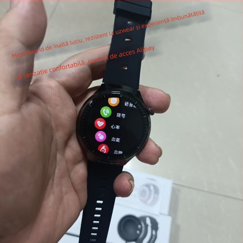 Ceas inteligent cu monitorizarea ritmului cardiac, măsurarea tensiunii arteriale, numărătoare de pași și monitorizare a somnului
