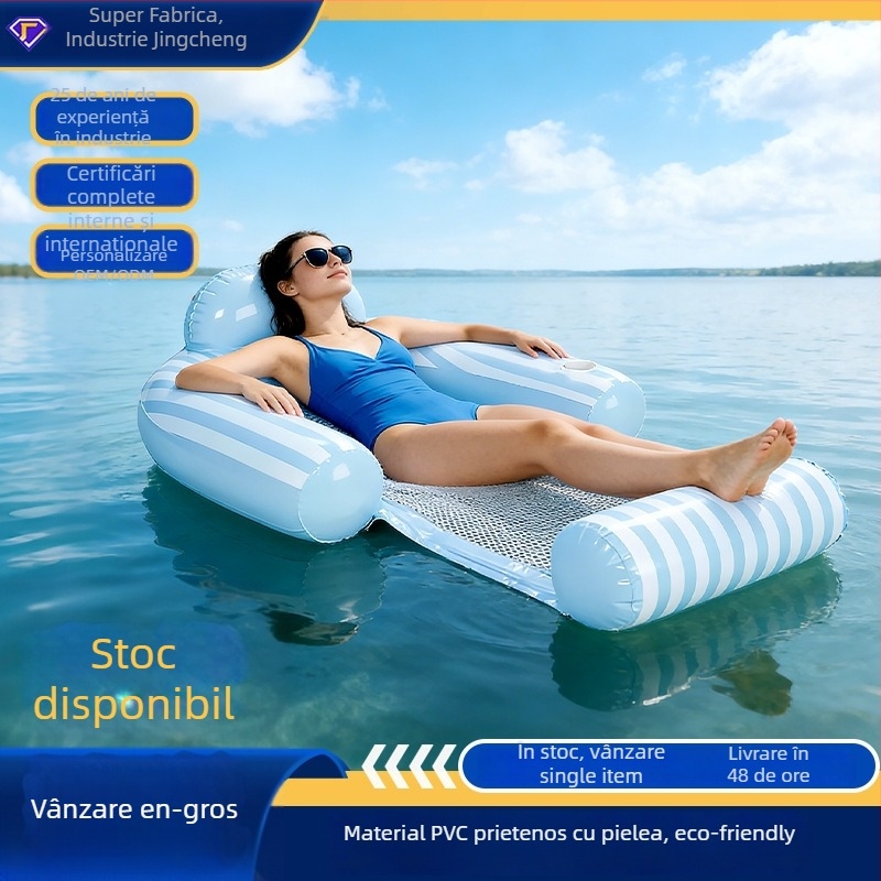 Șezlong gonflabil pentru piscină – PVC transparent, model ZYTY416456, Saide Huike