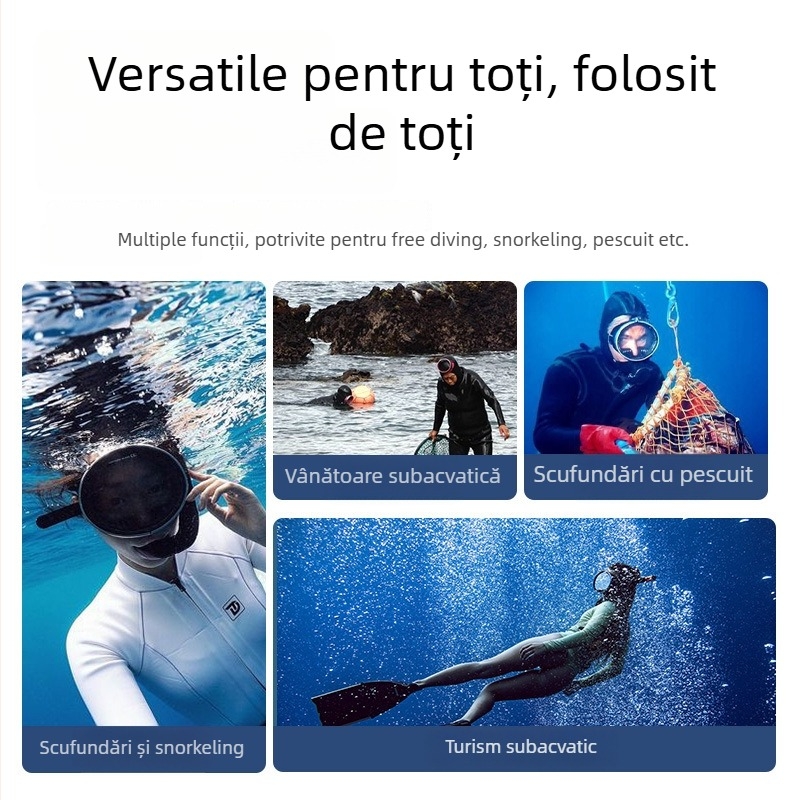 Mască de scufundări cu cadru mare, lentile oglindite, din silicon, potrivire pentru adulți, universală