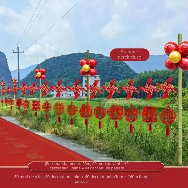 Accesorii de amenajare a spațiului pentru nunți, material panglică, fără model, potrivite ca cadouri de afaceri