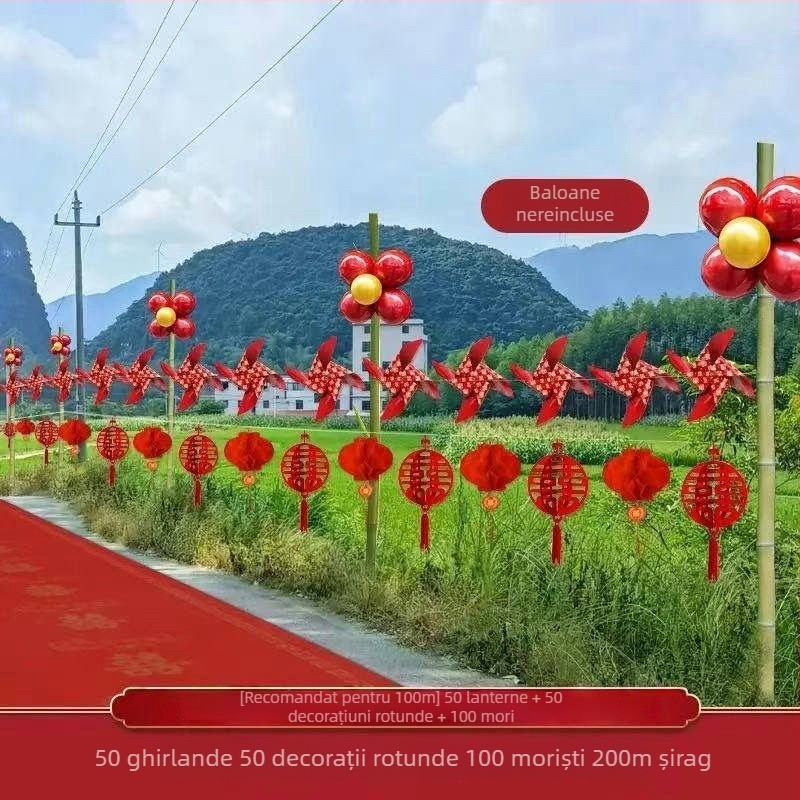 Accesorii de amenajare a spațiului pentru nunți, material panglică, fără model, potrivite ca cadouri de afaceri