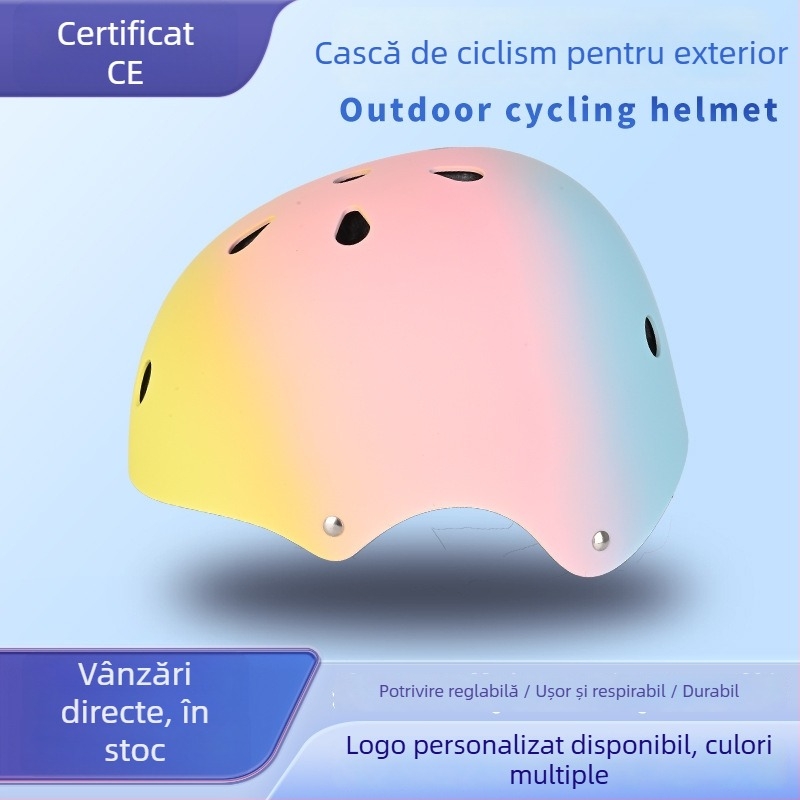 Cască pentru copii pentru ciclism și alte sporturi, cu căptușeală detașabilă, ABS, culoare gradient