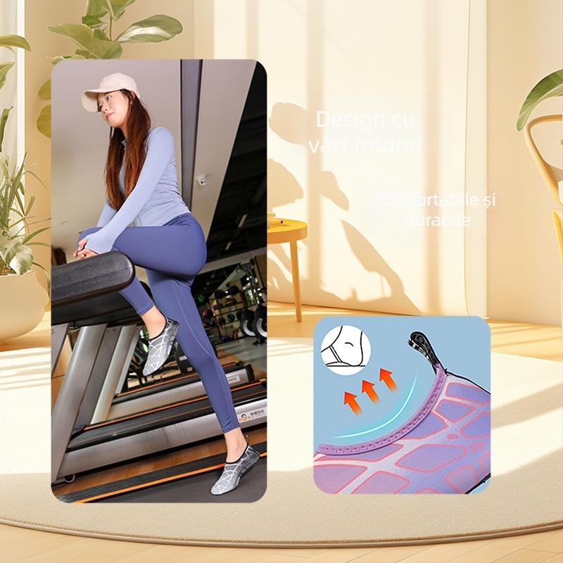 Pantofi indoor de fitness pentru bărbați și femei, upper din plasă respirabil, ușori, cu absorbție a șocurilor, talpă din cauciuc antiderapant, potriviți pentru balet, dans modern și latino