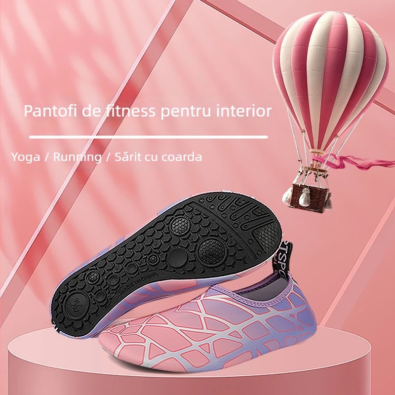 Pantofi indoor de fitness pentru bărbați și femei, upper din plasă respirabil, ușori, cu absorbție a șocurilor, talpă din cauciuc antiderapant, potriviți pentru balet, dans modern și latino