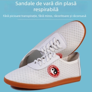Pantofi Tai Chi – Părți superioare din plasă respirabilă, talpă antiderapantă, absorbția transpirației – Adulți, Unisex, Pantofi de interior pentru fitness
