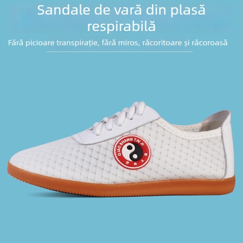 Pantofi Tai Chi – Părți superioare din plasă respirabilă, talpă antiderapantă, absorbția transpirației – Adulți, Unisex, Pantofi de interior pentru fitness