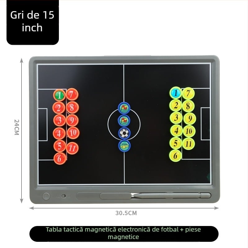 Tablă tactică pentru baschet și fotbal, cu stylus, din plastic (din plastic; baschet și fotbal; stylus inclus)