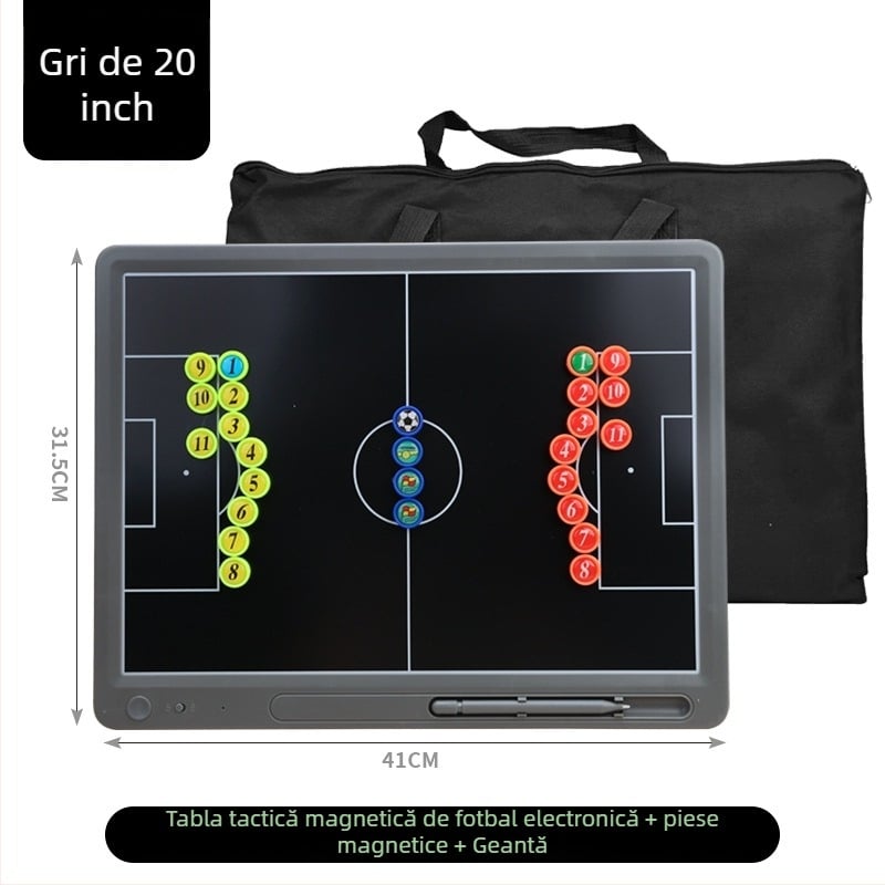 Tablă tactică pentru baschet și fotbal, cu stylus, din plastic (din plastic; baschet și fotbal; stylus inclus)