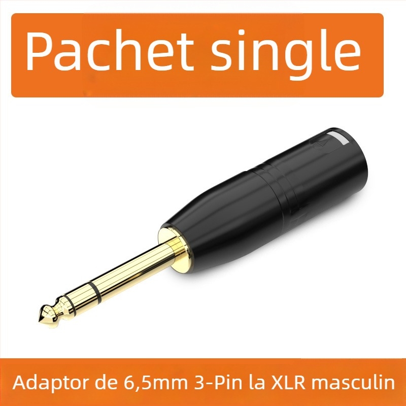 Adaptor audio XLR: Cannon către 6,35 mm/6,5 mm, variante cu 2-core sau 3-core; interfață microfon-mixer; durată de viață 500 cicluri; marca Choseal/Akihabara; modele QD2035–QD2038