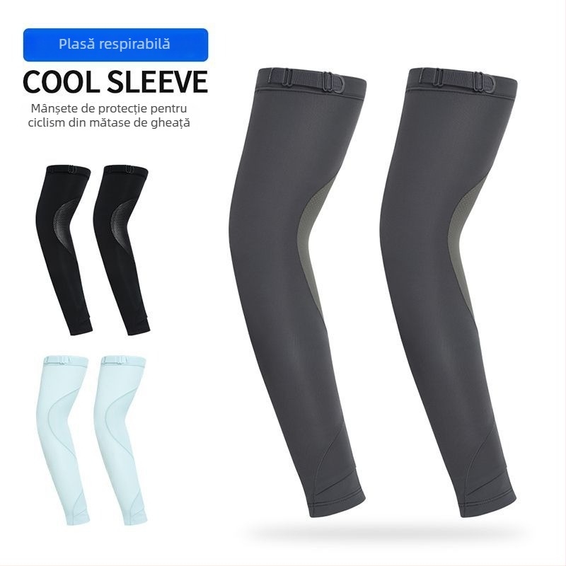 Manșete UV pentru protecție solară, unisex, respirabile, uscate rapid, din nailon, reglabile, pentru ciclism și condus