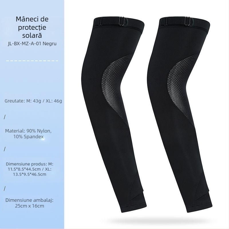 Manșete UV pentru protecție solară, unisex, respirabile, uscate rapid, din nailon, reglabile, pentru ciclism și condus