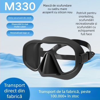 Mască de snorkel fără ramă, silicon lichid alimentar și sticlă temperată – model M330