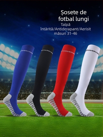 OXP șosete profesionale de fotbal pentru antrenament – lungi până la genunchi, antiderapante, cu partea de jos îngroșată ca prosop, materiale: nailon/spandex/poliester