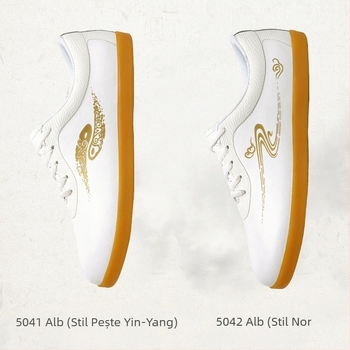 Pantofi de fitness interior – din piele naturală, căptușeală din plasă, talpă din tendoane de vită, toc plat