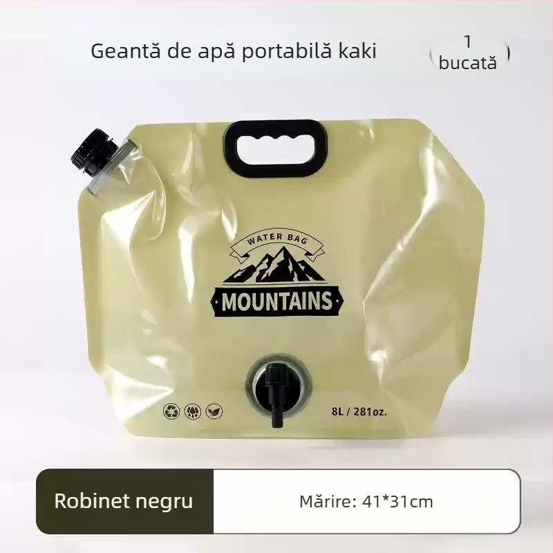 Geantă de apă pentru exterior, pliabilă și portabilă, unisex, impermeabilă, compozit PET/Nylon/PE