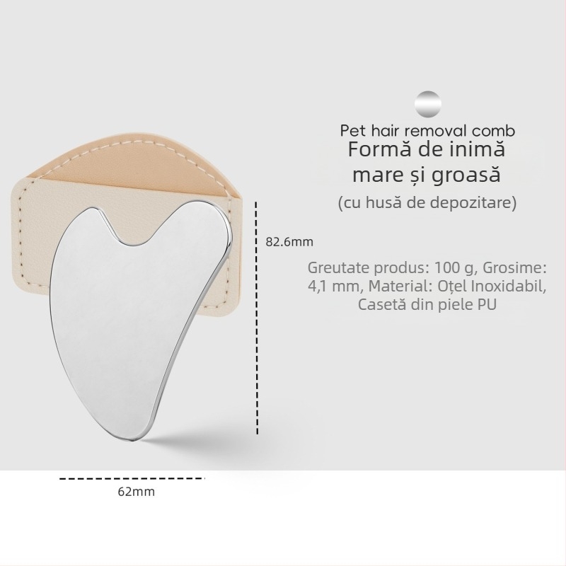 Spatulă pentru față din oțel inoxidabil, în formă de inimă, pentru fond de ten și măști, 90 g