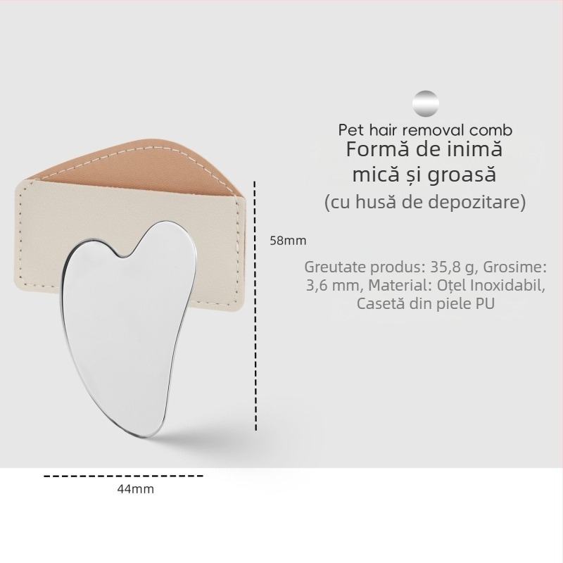 Spatulă pentru față din oțel inoxidabil, în formă de inimă, pentru fond de ten și măști, 90 g