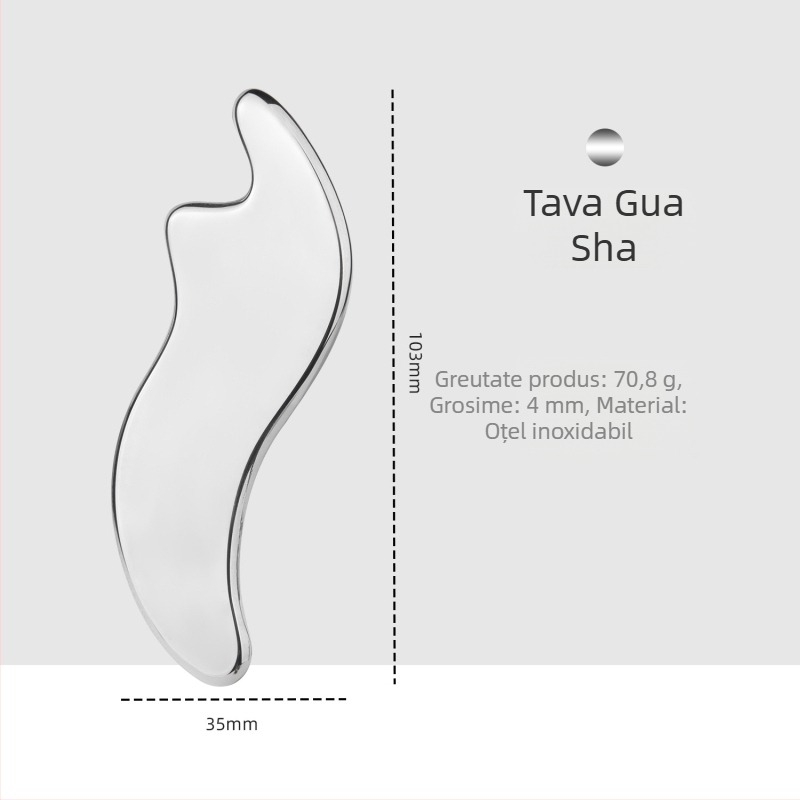 Spatulă pentru față din oțel inoxidabil, în formă de inimă, pentru fond de ten și măști, 90 g