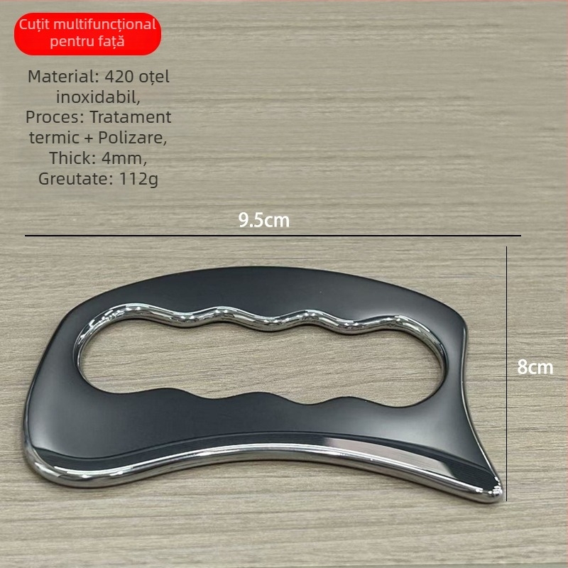 Spatulă pentru față din oțel inoxidabil, în formă de inimă, pentru fond de ten și măști, 90 g