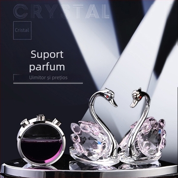 Energy Hut Suport pentru parfum auto din metal, cristal – decor interior auto de înaltă clasă