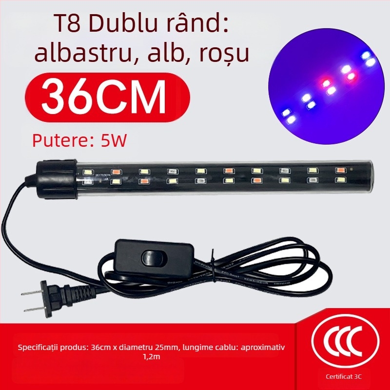 Lampa LED pentru acvariu, corp din sticlă, 3W, 100 g, Morning Field, iluminare